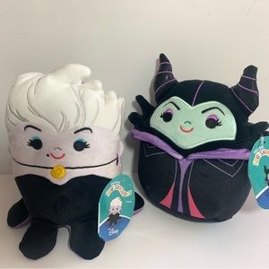 Squishmallows Disney Villains Maleficent & Ursula Set